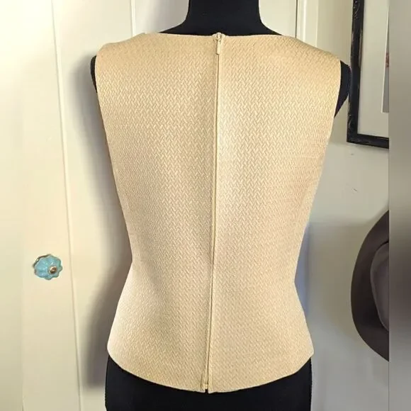 VTG MaxMara Pianoforte Wool Top 42 IT M Quiet Luxury Coastal 80s Chic Minimalist - Picture 6 of 11